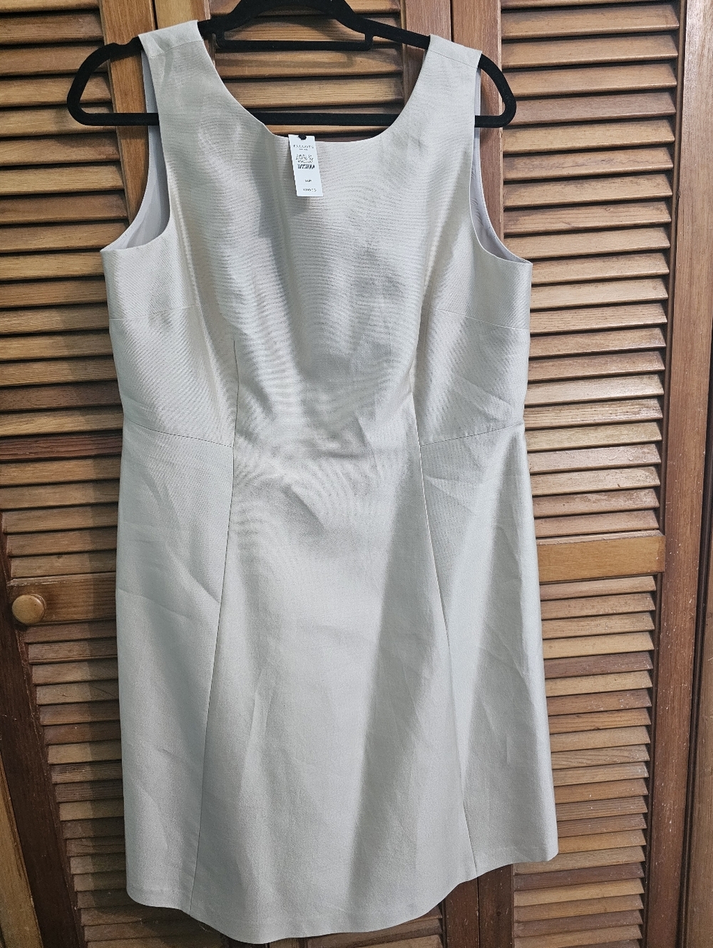 Talbots Khaki Sleeveless Shift Dress – Size 16P – NWT